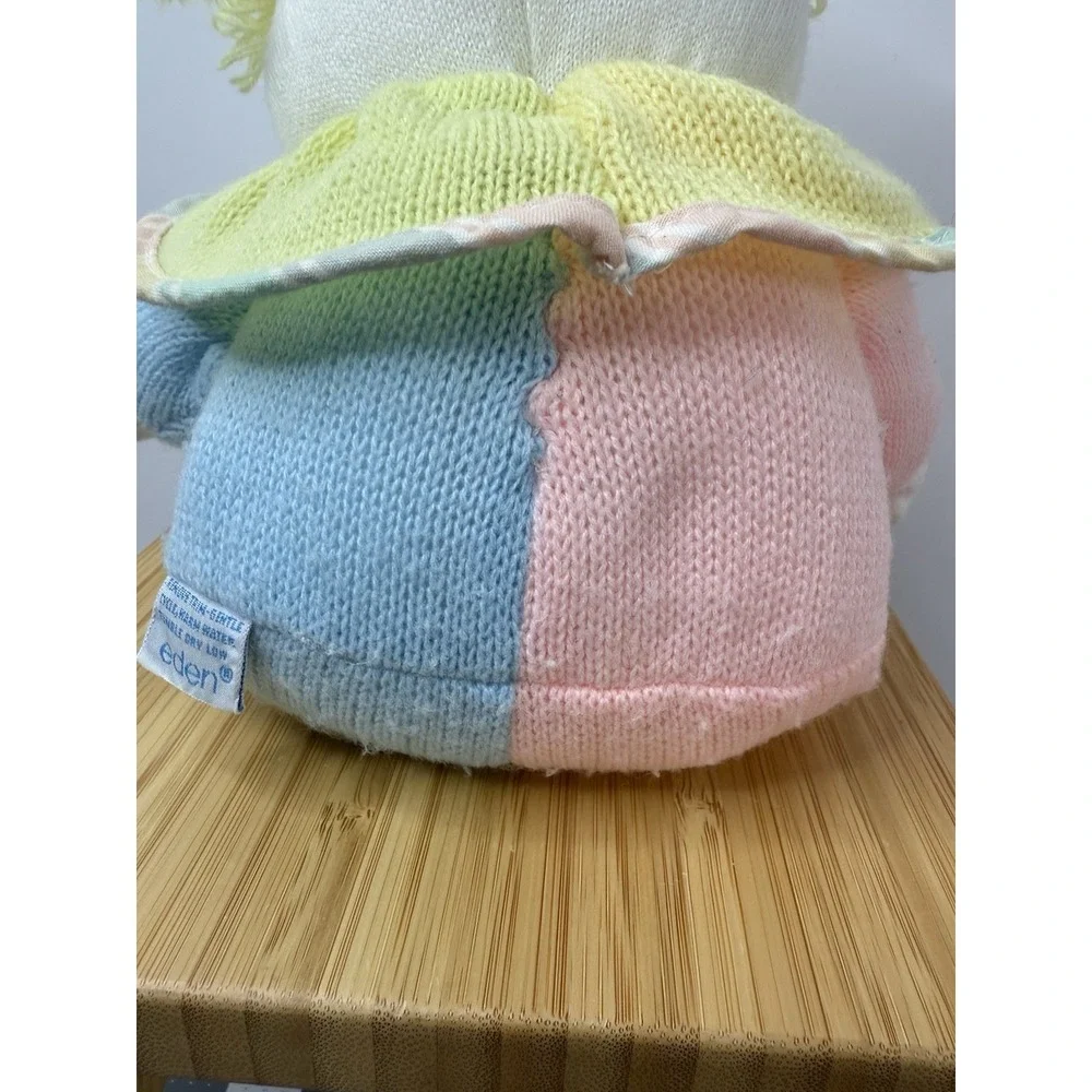 VTG Eden Pastel Clown Plush Knit Baby Color Block‎ 12